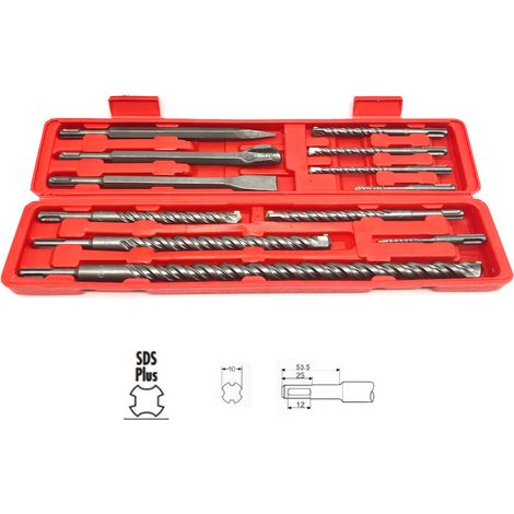 Coffret 12 Pcs de Perçage - Pic et Burins Queue SDS Spécial Maçonnerie - Résistance et précision - Beast (1/5)