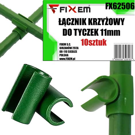 Conectores cruzados para postes de 11 mm, 10 unidades.