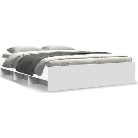 Maison Exclusive - Estructura de cama sin colchón blanca 160x200 (1/5)