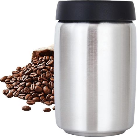 Boîte à café Bocaux alimentaires de cuisine en acier inoxydable pour moulu, sucre, thé, produits secs, noix, farine (1/5)