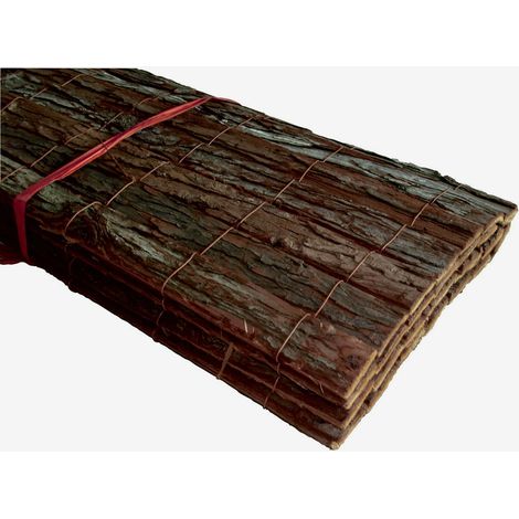 Werka Pro – Natte brise vue écorce naturelle sapin 1,2 x 3m – Densité 1600 g/m² – Occultation efficace pour balcon et jardin