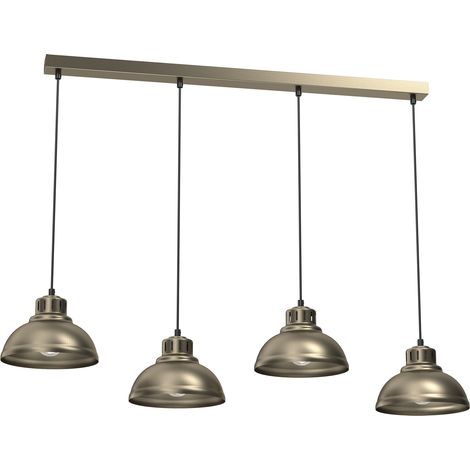 Lampada sospensione Luminex Sven 4xE27 105cm oro titanio nero