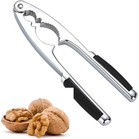 Casse-noix,Casse-Noisette Métal Casse Noix Casse-Noix en Acier Inoxydable pour Les Noix, Noisettes, amandes, Fruit de mer,ou Autres Noix (1/4)