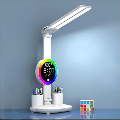 Lampe de bureau LED enfants – Dimmable avec charge USB – Contrôle tactile – Luminosité réglable – Lumière douce sans scintillement