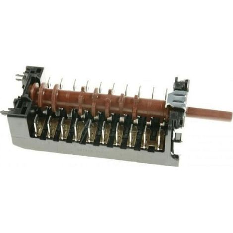 Commutateur Four - 250 V - 16 A - Branchement AMP Faston 6,3 mm - Montage À Vis - Diamètre Axe 6 mm - Longueur Axe 23 mm - Unité