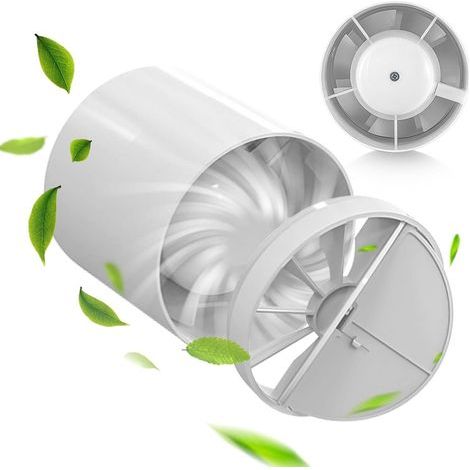 Coocheer – Extracteur d'air silencieux 100 mm – Ventilateur tubulaire 43 dB – Débit d'air optimal pour salles de bain et cuisines – Plastique ABS (1/5)