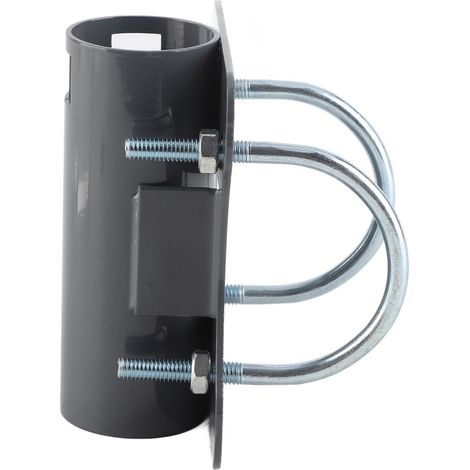 Support de tuyau de mât aérien en acier inoxydable, adaptateur de poteau de montage d'antenne réglable en forme de U de 30mm à 50mm (1/5)