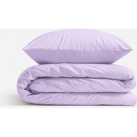 Juego de cama infantil de algodón, 2 piezas: funda de almohada de 40x60 cm y funda nórdica de 12x90 cm - morado (1/5)