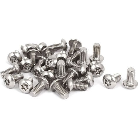 M5x10mm Vis Inviolable Tête Bombée Torx Bouton 304 Acier Inoxydable Sécurité 30pcs (1/4)