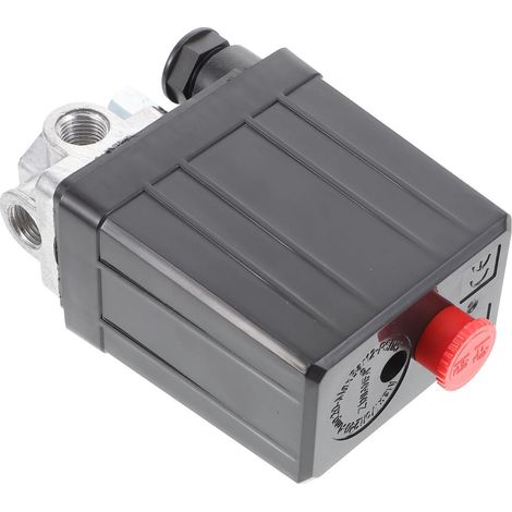 Vannes De Compresseur D'air Pneumatique Réglables Manomètre Métallique, Connecteur Plastique Européen, Remplacement Pour Air, Accessoire Outil Pneumatique, Installation Rapide - (1/5)