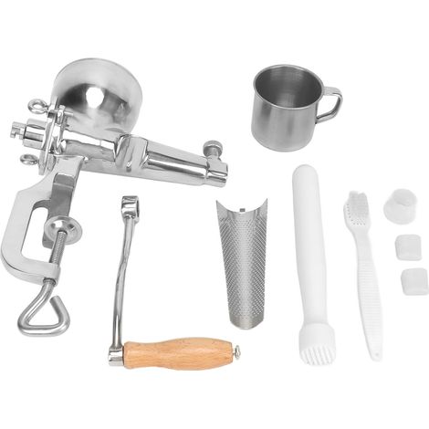 Presse-agrumes manuel en acier inoxydable, presse-agrumes à main pour fruits et légumes, pour jus de céleri, chou frisé, épinards, persil, grenade, raisin (1/5)