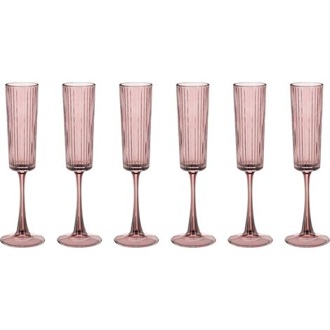 Mica Decorations Verre de champagne Rose H24.5xl5xL5cm (1/5)