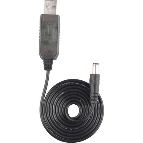 Cable USB vers DC 5V vers 9V DC Step-Up Power Module convertisseur Jack Male Adaptateur Cable d'alimentation Prise 5,5 x 2,1 mm pour Enceinte Bluetooth/Ampoule LED/USB Light Ventilateur (1/3)