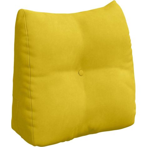 Coussin de Dos Jaune 45 x 24 x 50 cm Velours (1/5)