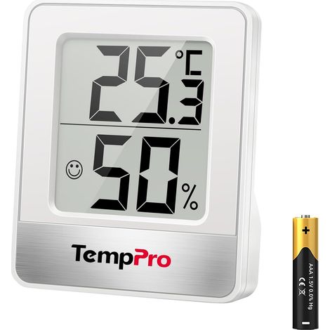 Petit Hygromètre Numérique Thermomètre Intérieur Thermomètre D'ambiance Moniteur de Température et Humidimètre pour Confort Bureau à Domicile Thermomètre de Reptile (1/5)