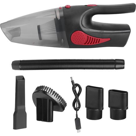 Aspirateur Portable Sans Fil 120 W - Aspirateur Voiture Humide Sec - Filtre Lavable - Charge USB - Noir (1/5)