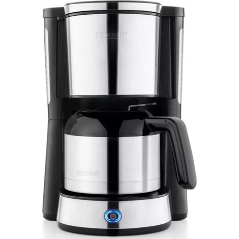 Macchina per caffè isolata da 8 tazze, 1000 W, nera/acciaio inossidabile - KA4847 - Severin