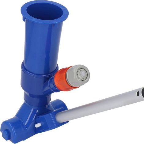 Kleiner, tragbarer Teichsauger mit 5-teiligem Aluminiumstab und feinmaschigem Nylonbeutel für Whirlpool und Spa, blau, EU-Standard (1/5)