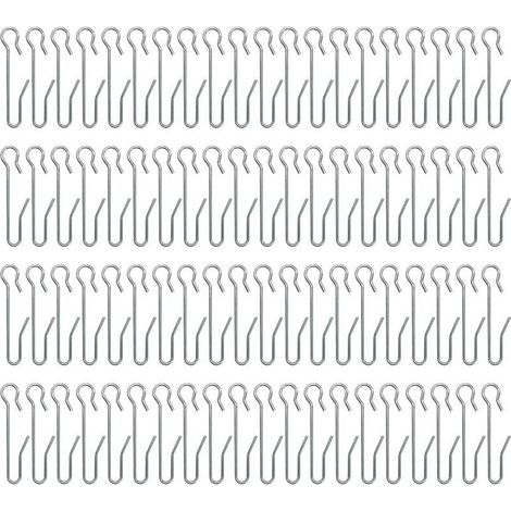 80 Pièces Crochets à Rideaux en métal,Crochets de Rideaux,Crochets agrafes pour Rideaux,pour Rideau de Fenêtre, Rideau de Douche(47 10mm) (1/5)