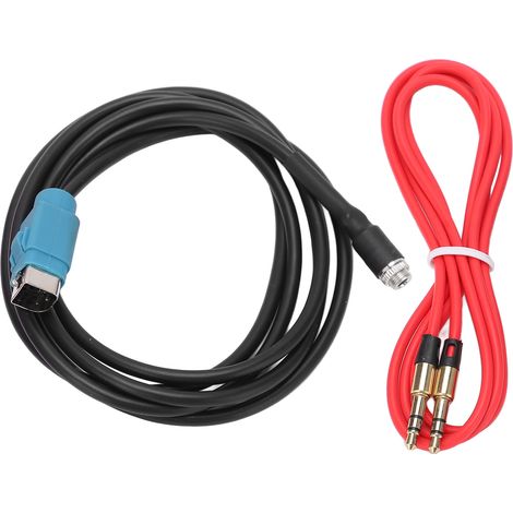 Câble adaptateur AUX audio pour autoradio Alpine KCE-237B avec entrée AUX et pleine vitesse. (1/5)