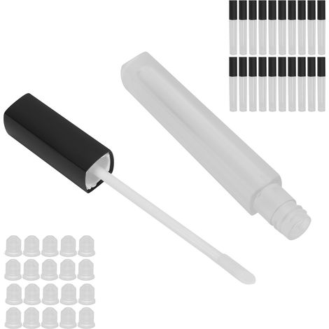 20 Tubes de Gloss à Lèvres Vides Rechargeables, Récipients en Plastique Transparent 4.5ML pour Baume et Soin des Lèvres (1/5)