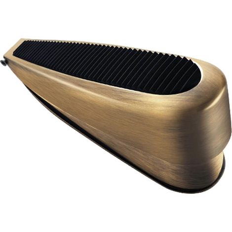Butée de porte à ressort avec protection murale – Robuste, hauteur réglable, base en caoutchouc antidérapante, résistante au vent, sans perçage, anti-collision – Finition Bronze (1/5)