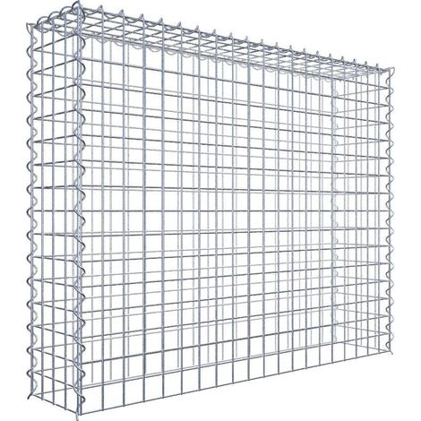 Gabiondeco - Gabion - Element de prolongation en hauteur 100 cm x 80 cm x 20 cm (L x H x P). maille 5 x 5 cm. Spirale. Attention : il manque une grille - Made in Germany (1/5)