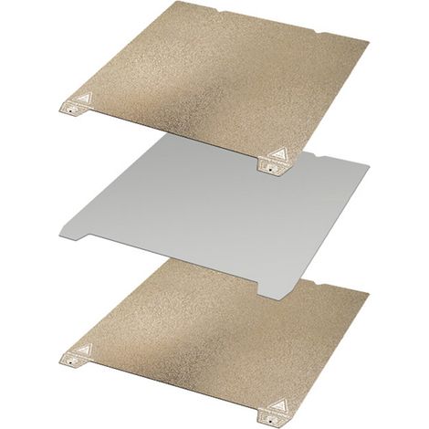 Plateau de construction PEI lit d'impression 3D double surface texturée plateforme flexible en acier à ressort magnétique compatible avec imprimantes Ender-3 S1/ S1 Pro/End-5 S1/K1 - 235235MM (1/5)