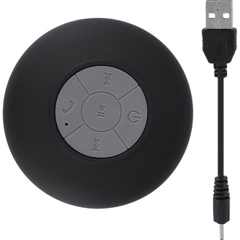 Enceinte Bluetooth étanche portable avec ventouse pour musique en extérieur (Noir) (1/5)