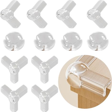 12 PCS Coin de Table Protection Bebe, Protecteur Meuble Transparent, Protege Angle de Table, ProtègeTête pour Enfant, Convient pour Les Tables et Les Coins de Meubles, protégeant Les Enfants