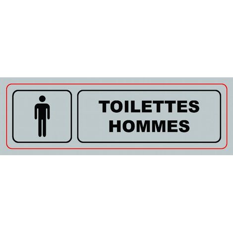 Plaque VISO - Toilettes Hommes - 170 x 40 mm - S32