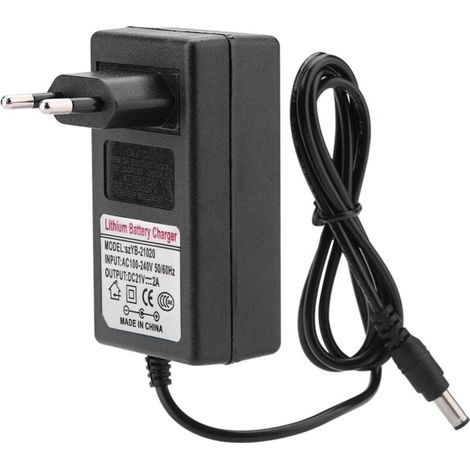Adaptateur d'alimentation pour Chargeur de Batterie au Lithium-ION, AC 100-240V DC 21V 2A Adaptateur d'alimentation de Charge sûre Chargeur de Batterie au Lithium-ION(UE) (1/5)
