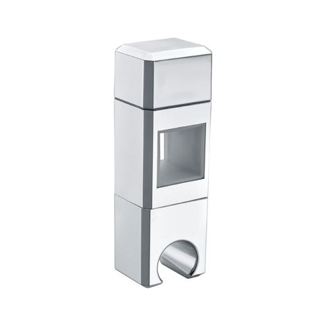 Imex – Bouchon coulissant pour barre de douche carrée – Chromé – Dimensions 7x16x7 cm – Glissière fermée pour installation facile (1/2)