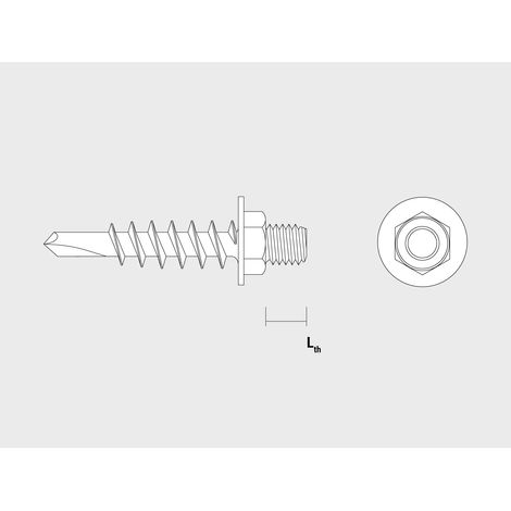 Vite autoperforante Torab M8 15mm SW13 acciaio, zincato, CELO (Per 100)