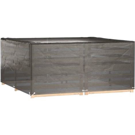 Maison Exclusive - Copri Mobili da Giardino 2pz 16 Occhielli 205x205x90cm Quadrato