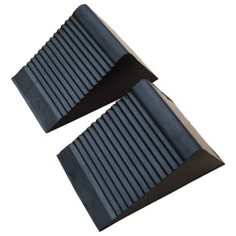 2Pcs Blocs De Coin en Caoutchouc Retenue De Cale De Roue De Retenue De Voiture Amicable (1/5)