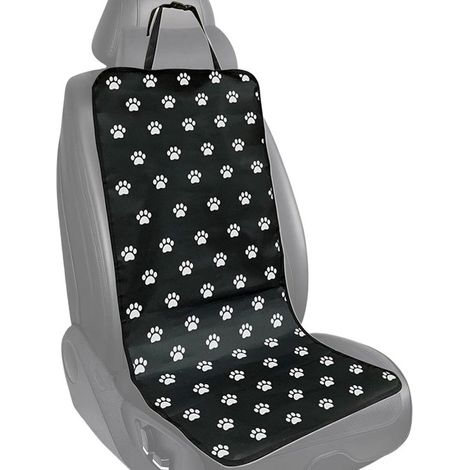 Funda para asiento de coche para perros - Manta para mascotas - Transporte seguro - Tela Oxford impermeable - 106 x 49 cm - Blanco y negro (1/5)