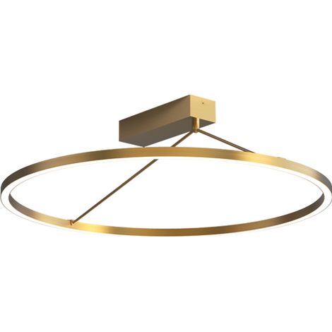 Plafonnier LED D590 42W IRC90 Variable Laiton ZAMBELIS 2565 - Blanc chaud - 3000K
