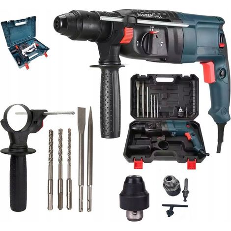 Schlagbohrmaschine, SDS+-Bohrmaschine, leistungsstark, 3050 W, Koffer, großes Set