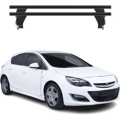 OMAC Dachträger Querträger Alu für Opel Astra J 2009-2015 – Abschließbar – T-Nut – City-Crash-getestet – Max. 50 kg Schwarz (1/5)