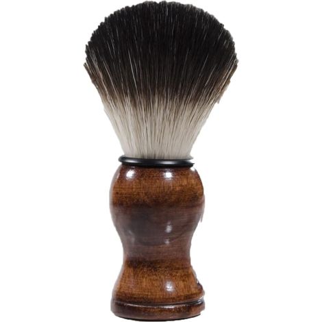 Blaireau de rasage en poils purs, brosses de rasage de voyage, brosses de luxe pour hommes, salon de coiffure, manche en bois natur (1/4)