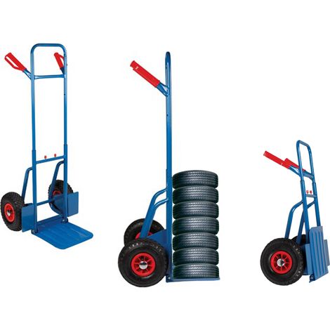 Sackkarre klappbar, Luftreifen, bis 150kg 120cm Plattform 29x29cm