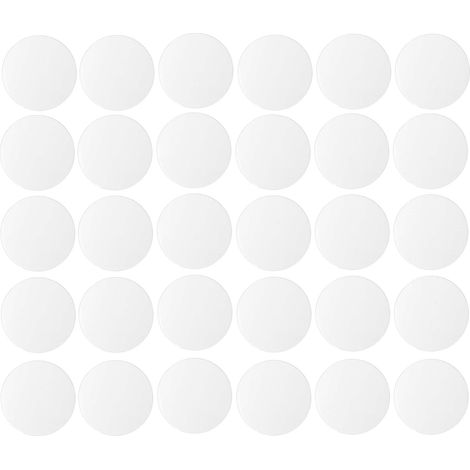 Cyclingcolors – 30x Cache vis adhésif autocollant diamètre 20mm – Bouchon trou meuble – Pour bois dur – Blanc