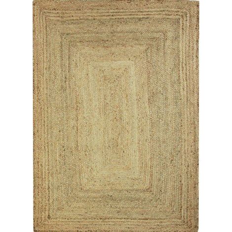 Handmade natural braided living room rug 120x170 (1/4)