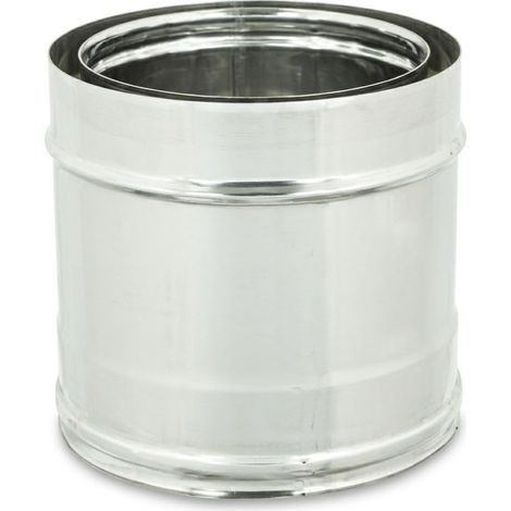 Maka Modulo Lineare 250 mm Canna Fumaria Doppia Parete Aria Inox Inox Ø 130 mm (esterno 180) (1/5)