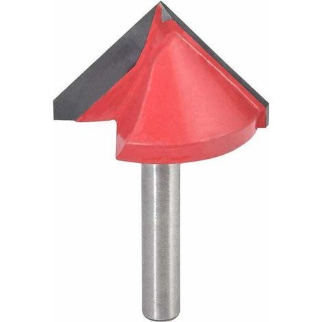 V-groove cutter, Tungsten carbide V-groove cutter for CNC engraving, Woodworking end mill with 6mm shank (6mm shank, 32mm width, 90 degrees) (1/4)