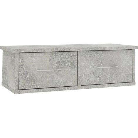 Maison Exclusive - Wand-Schubladenregal Betongrau 60x26x18,5 cm H