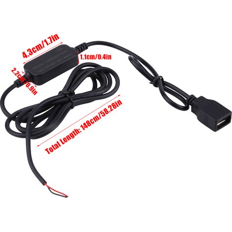 3A 12V auf 5V USB-Spannungsregleradapter, DC-DC-Wandler, Netzteilmodul mit Signalausgang, kompaktes Netzladegerät für den Heim- und Elektronikgebrauch. (1/5)