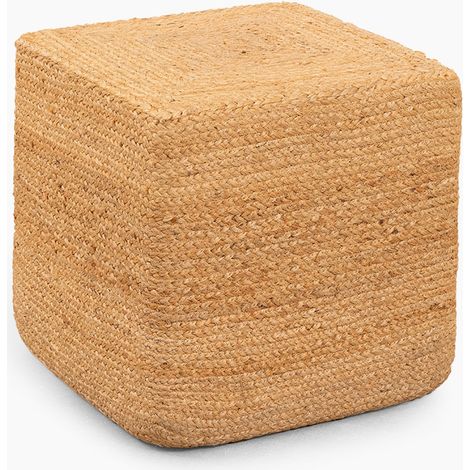 Pouf Carrée en Jute Naturel Orsen SKLUM Yute
