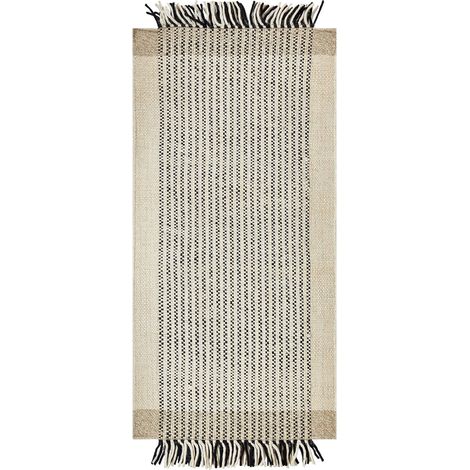Teppich DIVARLI Beige 80 x 150 cm Wolle